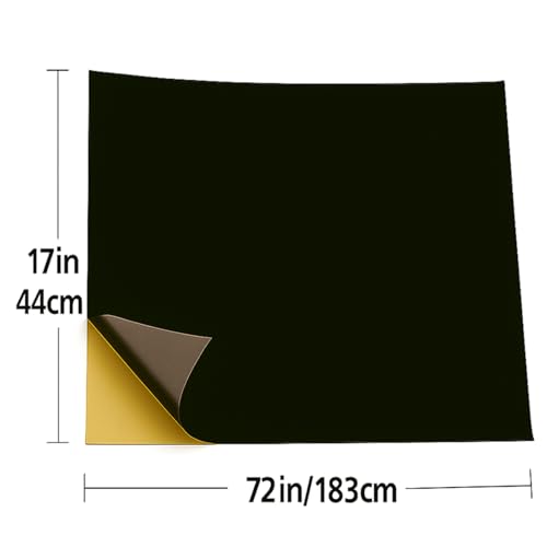 TNDCKP Self-Adhesive Suede Decorative Film for Car - Headliner/Dash/Door/Trunk | Stretchable & Scratchproof Ultra-Fiber Leather | DIY Peel & Stick 17"x72" Pro-Grade Curved (Black, 17"x72") - Image 2