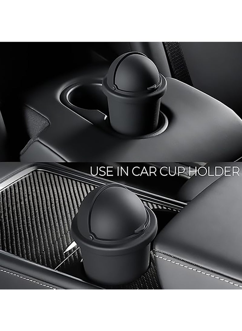LIMITLESS Car Trash Cup Holder Trash Bin, Garbage Mini Can, Bin Trash Container Fits Auto Home Office Mini Car Accessories Trash Bin Car, For Car  - Image 5