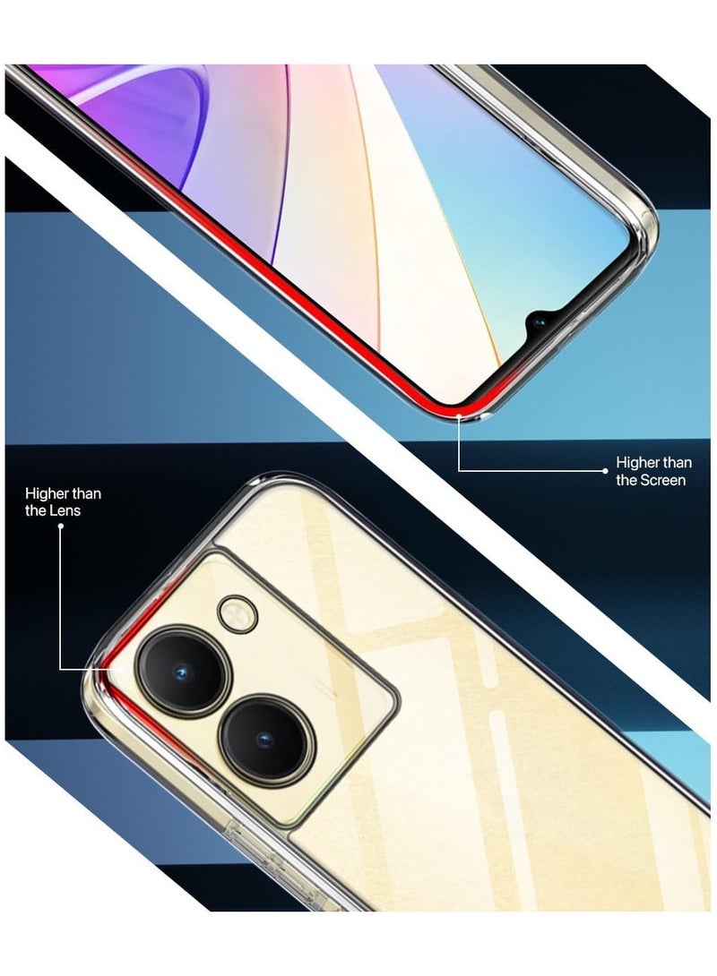 Case Compatible with Vivo Y36 4G / Vivo Y36 5G / Vivo Y78 Case Crystal Clear Soft TPU Gel Case Flexible Silicone Anti-Scratch Camera Protection Transparent TPU Cover - Clear - Image 2