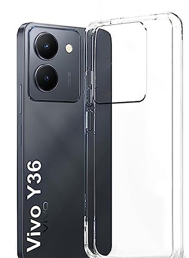 Case Compatible with Vivo Y36 4G / Vivo Y36 5G / Vivo Y78 Case Crystal Clear Soft TPU Gel Case Flexible Silicone Anti-Scratch Camera Protection Transparent TPU Cover - Clear - Image 1