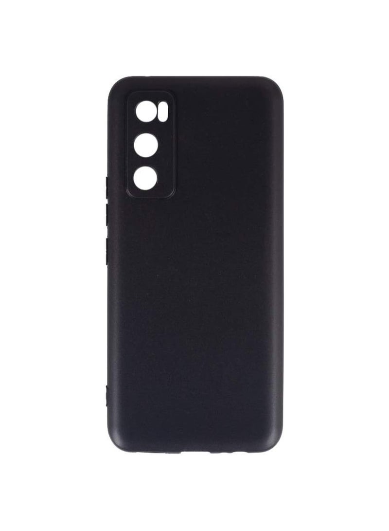 IAF غطاء Vivo V20 SE، غطاء خلفي ناعم مقاوم للخدوش، مطاط سيليكون مضاد للصدمات، غطاء واقي كامل للجسم ضد بصمات الأصابع لـ Vivo V20 SE (أسود) - Image 1