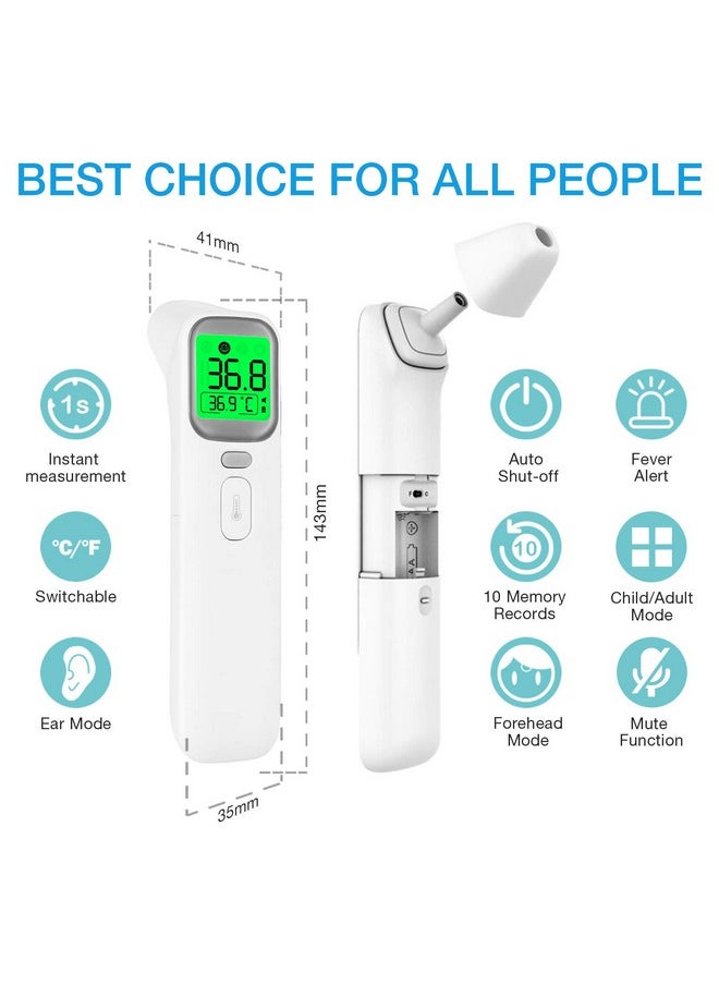 Wellue - Touchless Baby Thermometer Infrared Forehead And Ear Thermometer Medical Temporal Thermometer For Adults Kids Babies Large Lcd Screen Memory Stroage And Fever Alarm - Image 1