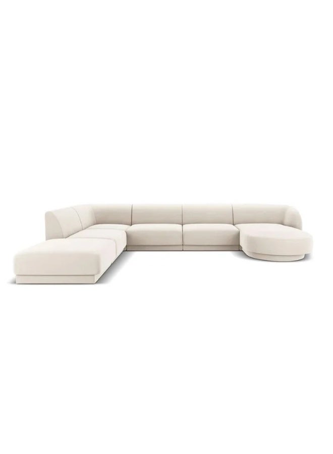 KUSTOMDECO Luxury U-Shaped Velvet Upholstered Sofa - Customizable Sectional Sofa for Living Room, Premium Upholstery, L-Shape Design - Image 3