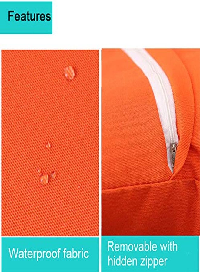 Augld 2Pack Outdoor/Indoor Throw Pillow Cover, Waterproof Solid Pillow Case Navy 20"x20" - Image 2