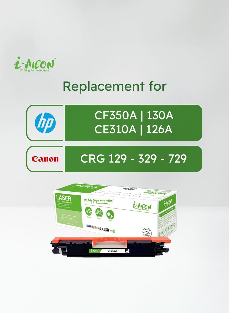 i-Aicon Compatible Laser Toner Black (HP CF350A | 130A / CE310A | 126A / Canon 129/329/729) - Image 2