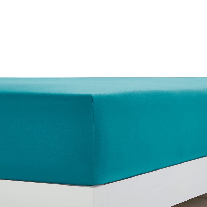 Clara Clark Bed Sheets, Premier 1800 Series 4 Piece Bed Sheet Set, Deep Pocket, Wrinkle, Fade, Stain Resistant, Luxury Soft Bedding Sheets & Pillowcases, King, Teal - Image 3