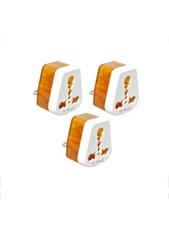 HiPlasst Pack of 3 3Pin HeaterGeyser Plug 16 amp Converter Plug 5amp 15amp Universal Socket Adapter for All Types of Indian and International Devices 6amp16amp