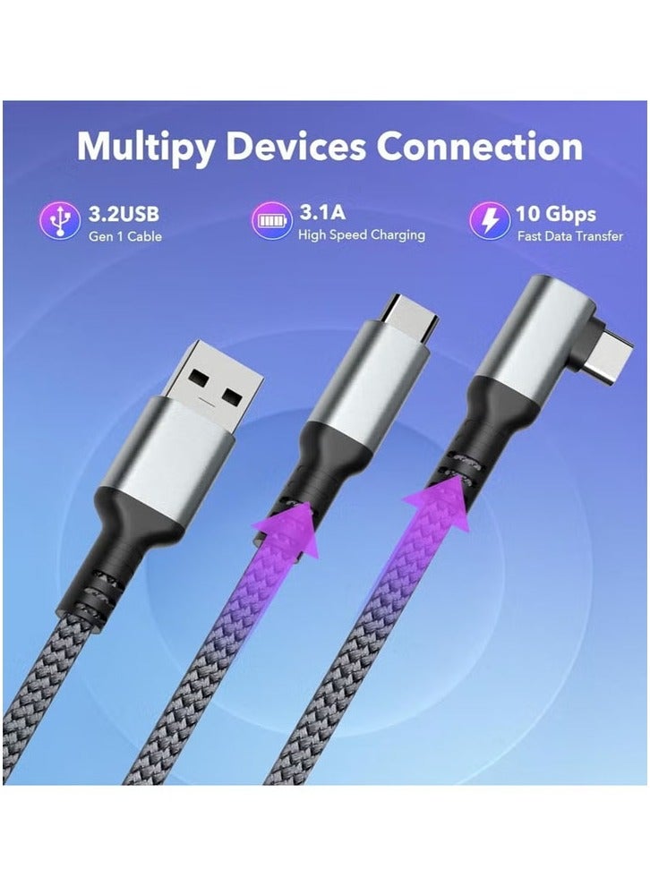 Link Cable 16 FT for Meta Oculus Quest 3, Quest 2/Pro Accessories, 3 in-1 Charging While Playing All Day, with USB C Sufficient Power for VR Headset - Image 3