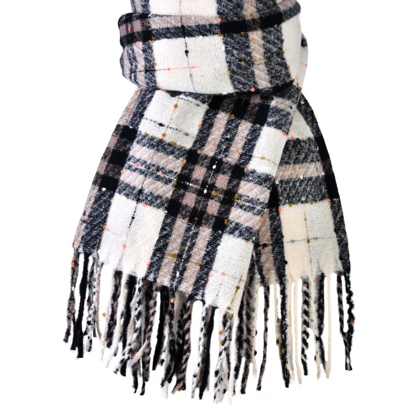 coclothy Scarf for Women - Winter Womens Long Plaid Scarf, Warm Pashmina Shawls and Wraps Fashion Cashmere Feel Blanket Scarves - Image 1