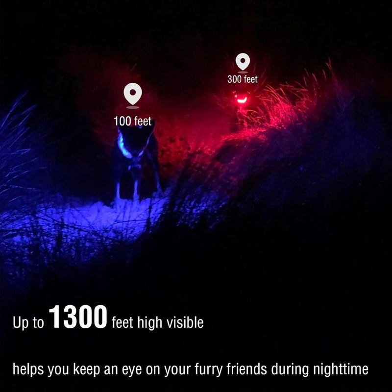 GS GLOWSEEN Dog Light Up Collar,Multicolor LED Dog Collar Rechargeable USB C,Rainproof Lighted Dog Glow Collar for Night Walking Cuttable for Large Medium Small Dogs Pet - Image 2