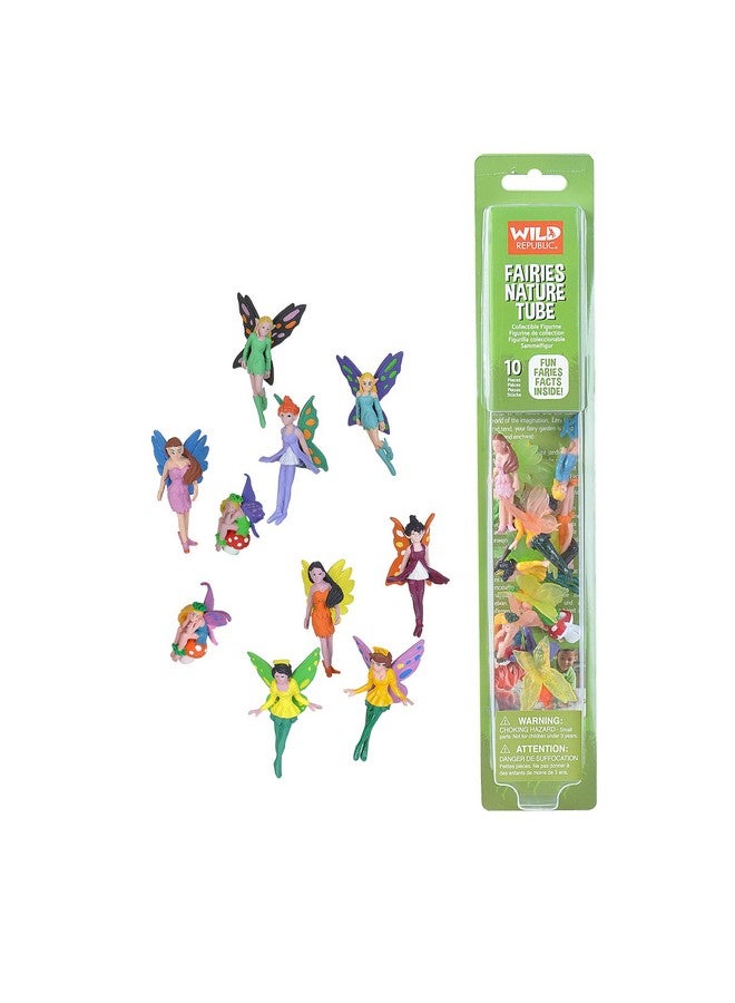 Wild Republic Fairy Figurines Tube, Fairy Toys, Ten Fairy Figures with Five Different Poses All with Different Hair and Outfit Colors , 10 Piece Set - Image 1