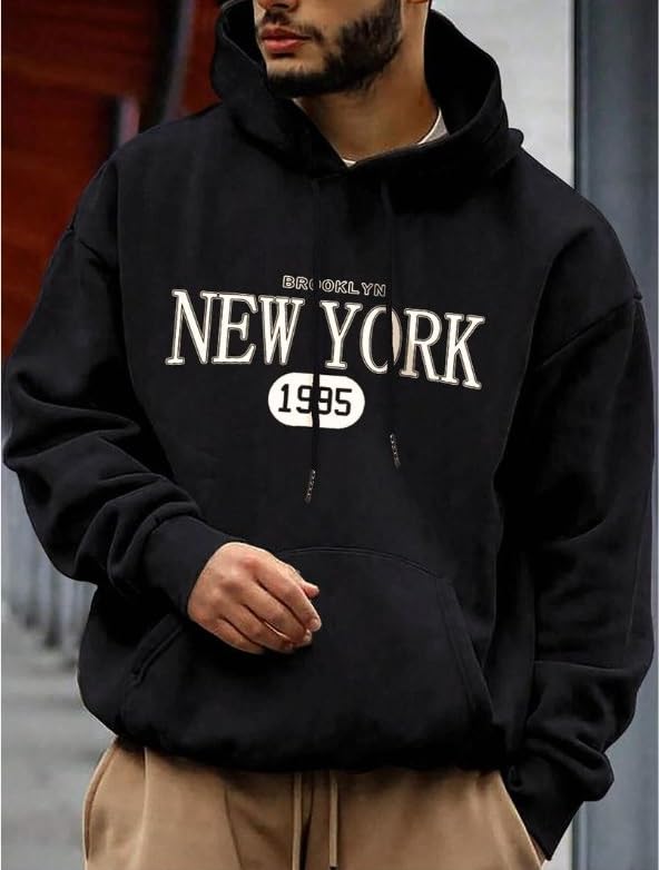 LookMark Men Sweatshirts || Sweatshirts for Men || Unisex Sweatshirts-Black-AZ-LM-OG-MT28 Black-L - Image 4