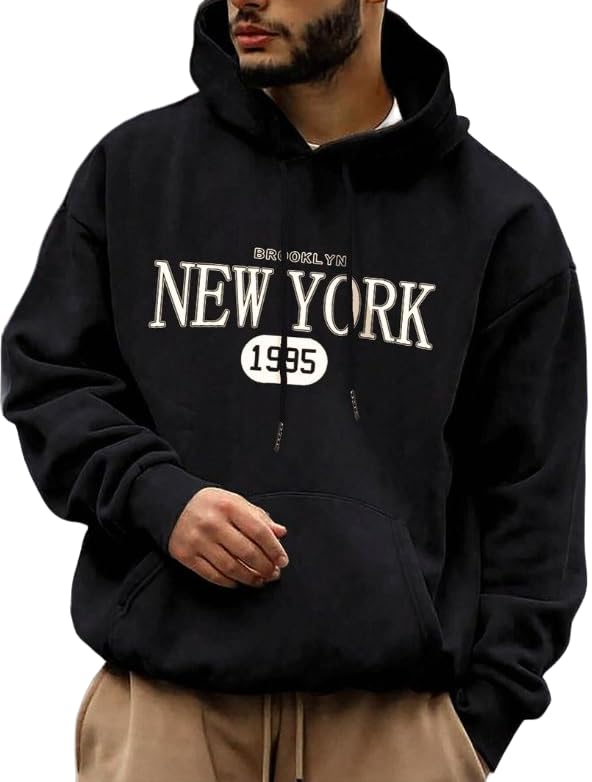 LookMark Men Sweatshirts || Sweatshirts for Men || Unisex Sweatshirts-Black-AZ-LM-OG-MT28 Black-L - Image 1