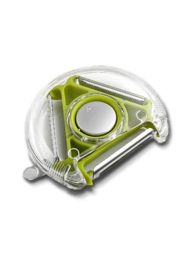 3-In-1 Rotary Peeler Fruit And Vegetable Grater Peeler High Carbon Stainless Steel - Image 1