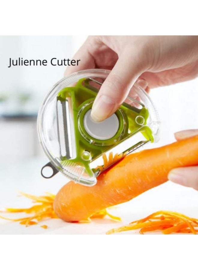 3-In-1 Rotary Peeler Fruit And Vegetable Grater Peeler High Carbon Stainless Steel - Image 3