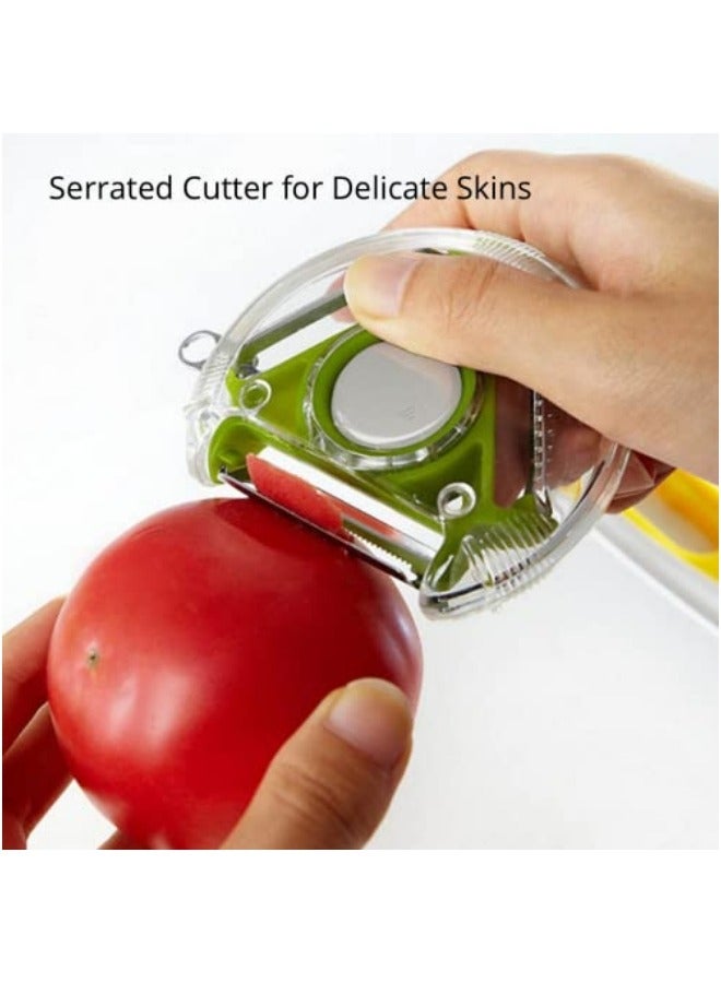 3-In-1 Rotary Peeler Fruit And Vegetable Grater Peeler High Carbon Stainless Steel - Image 5
