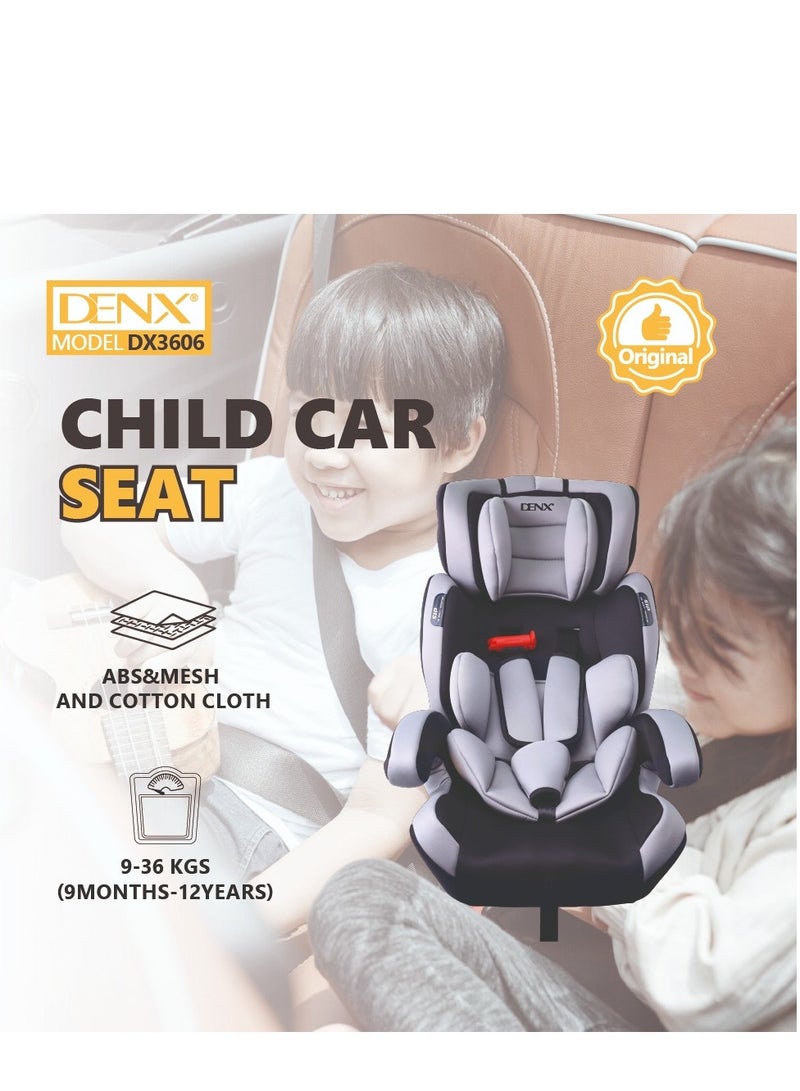 Denx Comfortable Baby Car Seat, for Children from 1 Month to 12 Years with Multiple Reclining Positions, Adjustable Headrest Height, Certified Travel Baby Car Seat for Toddlers Blue/Black - Image 5