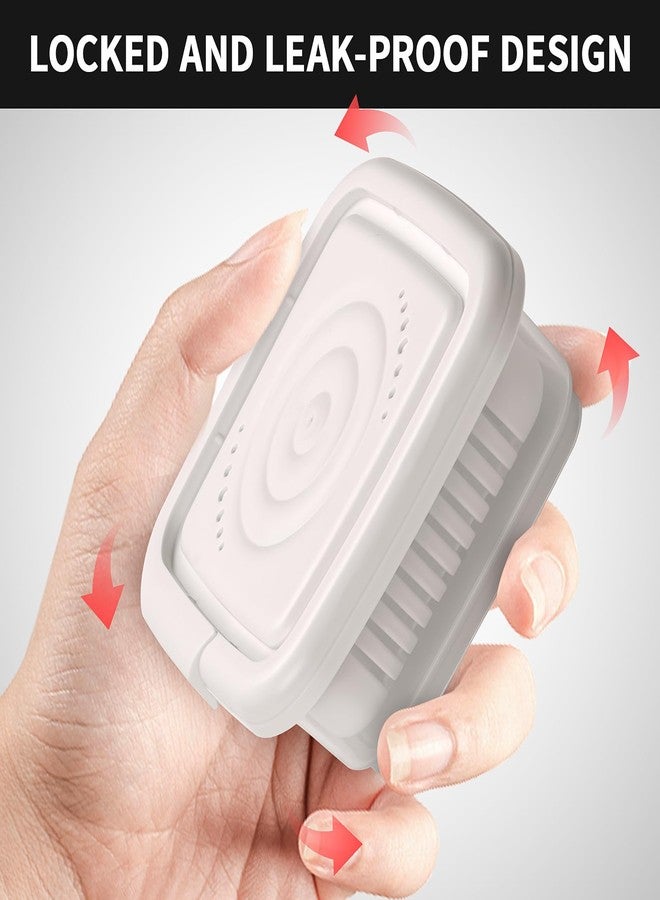 Yomvzake Square Soap Travel Case with Lid Bar Soap Tray and Drain Rack for Bathroom Shower, Portable Soap Rest Holder for Gym, Travel, Camping, Tightly Closed White Soap Box - Image 3