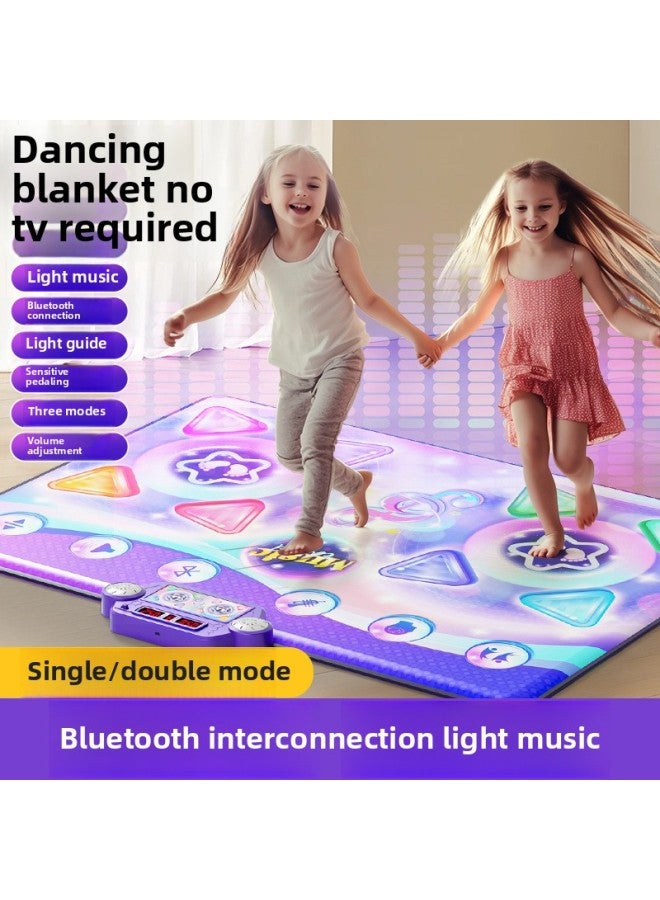 Music Luminous Bluetooth Dancing Blanket Children's Sports Sensor Trainer Long Height Fitness Jumping Game Blanket-Color:Tw824-1 Bluetooth Luminous Double Blanket-24pcs Box  - Image 2