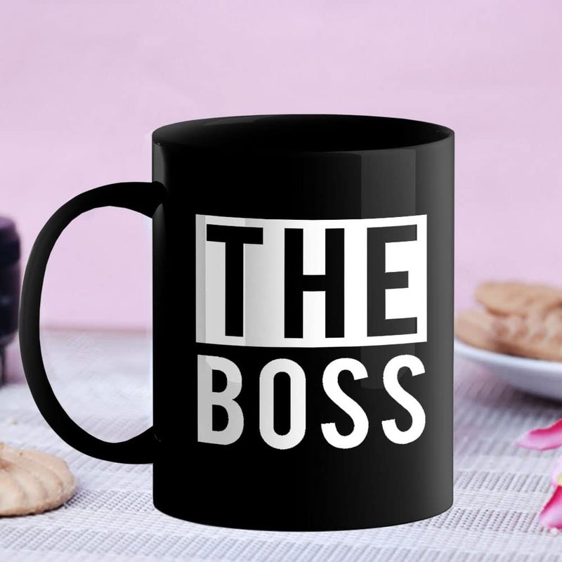 YaaNaa Printed Valentine Day Coffee Mug The Boss Valentine Gift for Womens Girls Couples Loved Ones Mens Boys Friend R4047BP - Image 2