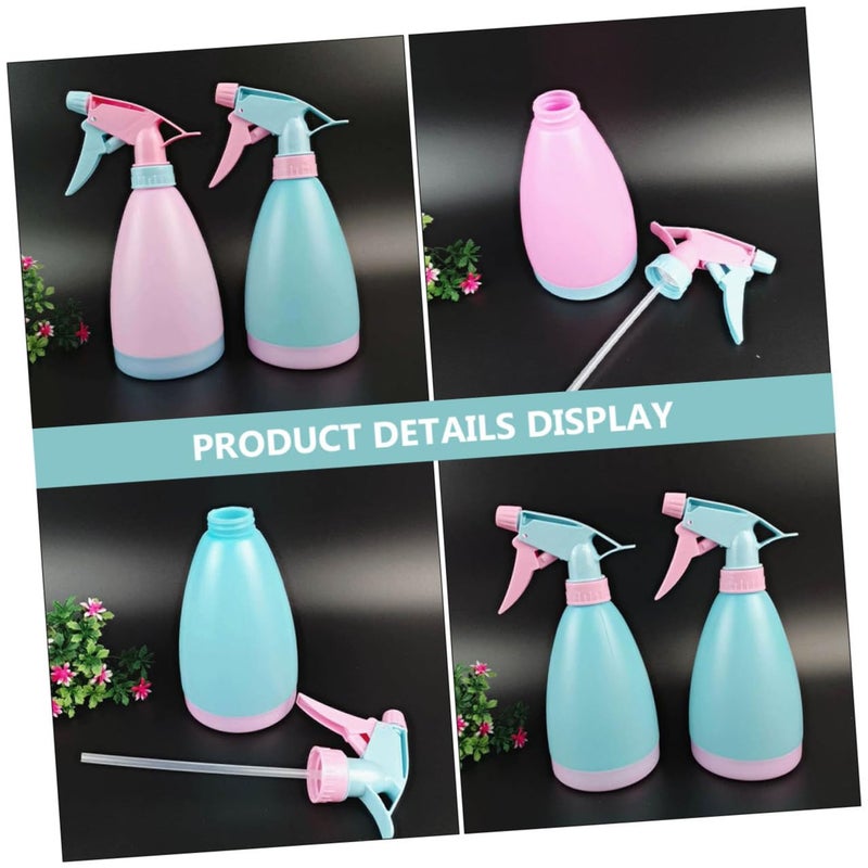 2pcs 500ml Press Type Gardening Sprayers Handheld Plant Mister for Indoor Outdoor Plants Blue and Pink - Image 5