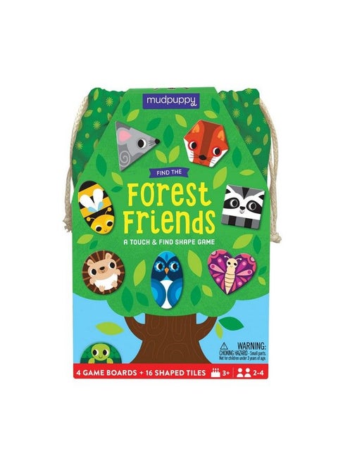 Find The Forest Friends Game From Bingo With A Twist Includes 16 Shaped Tiles 4 Gameboards Fabric Bag & Instructions Perfect For Game Nights On The Go! 24 Players Ages 3+