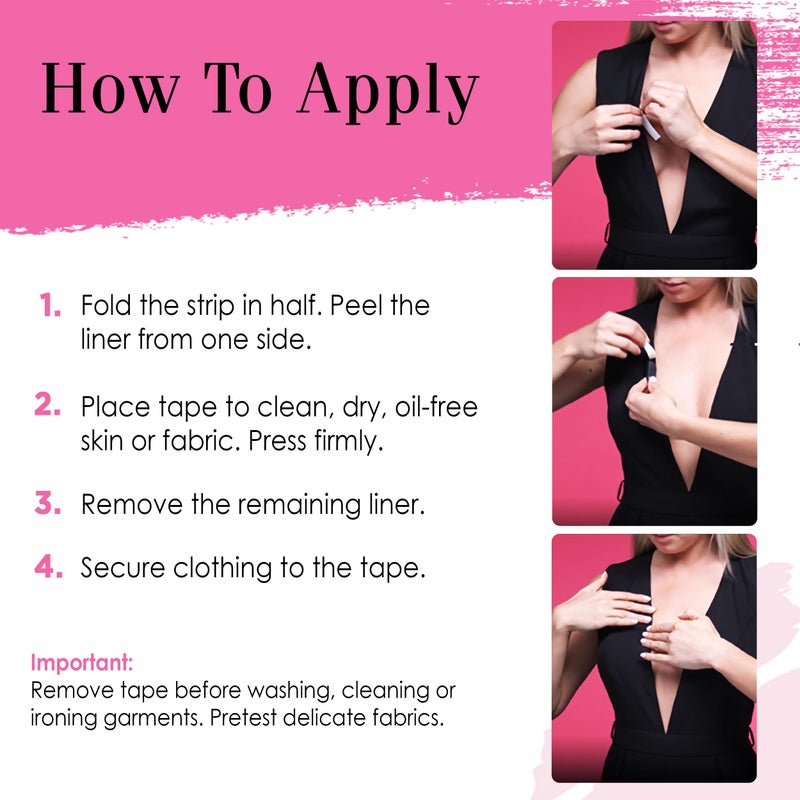 Hollywood Fashion Secrets Medical Quality Double-Stick Apparel Tape, 3 tins x 36 Strips Value Pack - Image 5