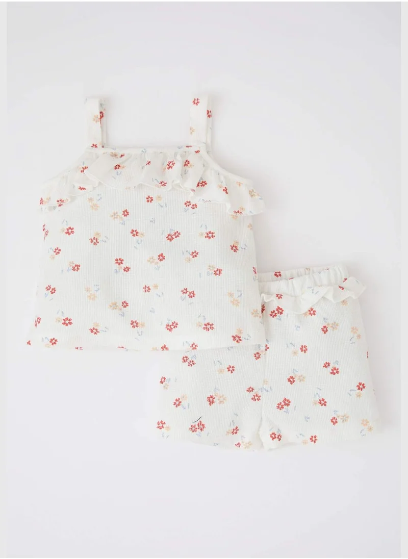 ديفاكتو Regular Fit Strappy Cherry Print Pyjama Set