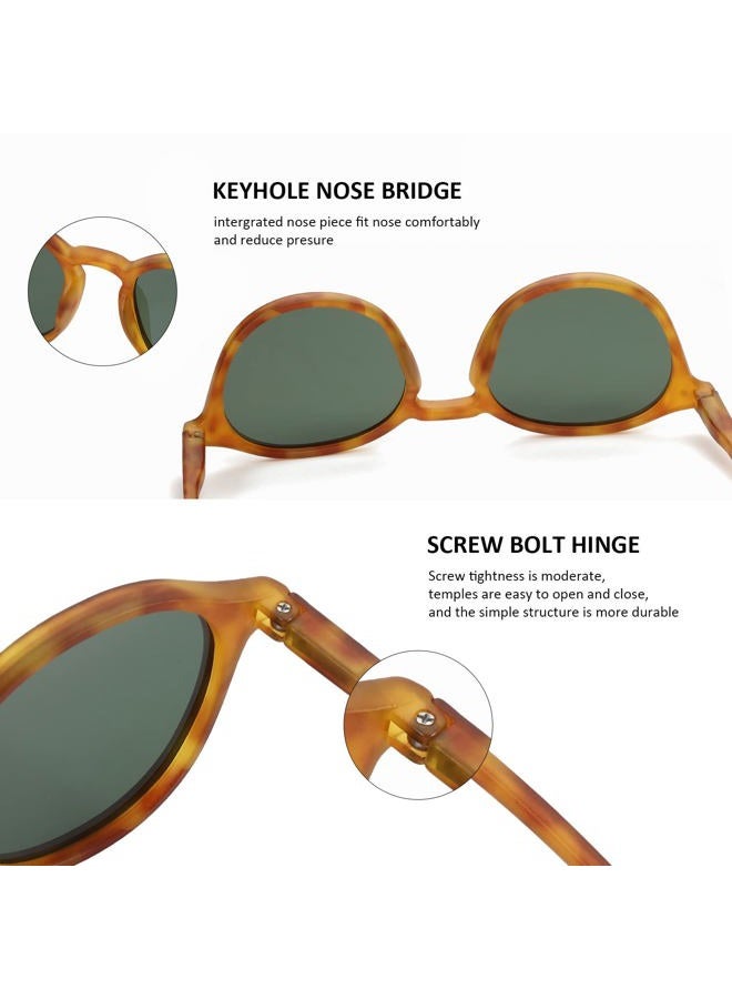 ZENOTTIC Polarized Sunglasses for Women Men: Retro Shades Round | Square Frame UV Protection 2 Pack - Image 5