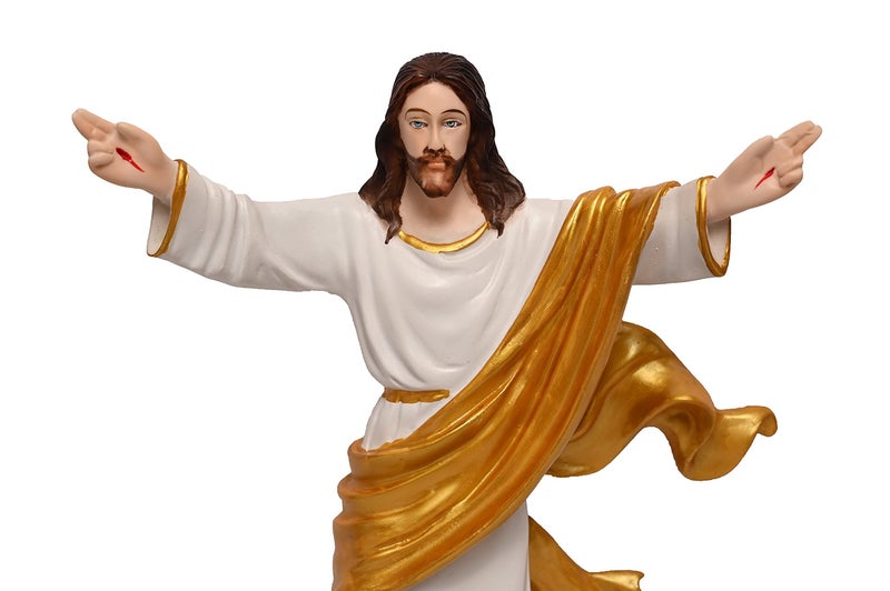 KariGhar® Risen Jesus Christ A0042 Idol & showpiece for Gifting & Decoration Purpose (Gold & White) (3 x 10 x12 Inches), Idol - Image 5