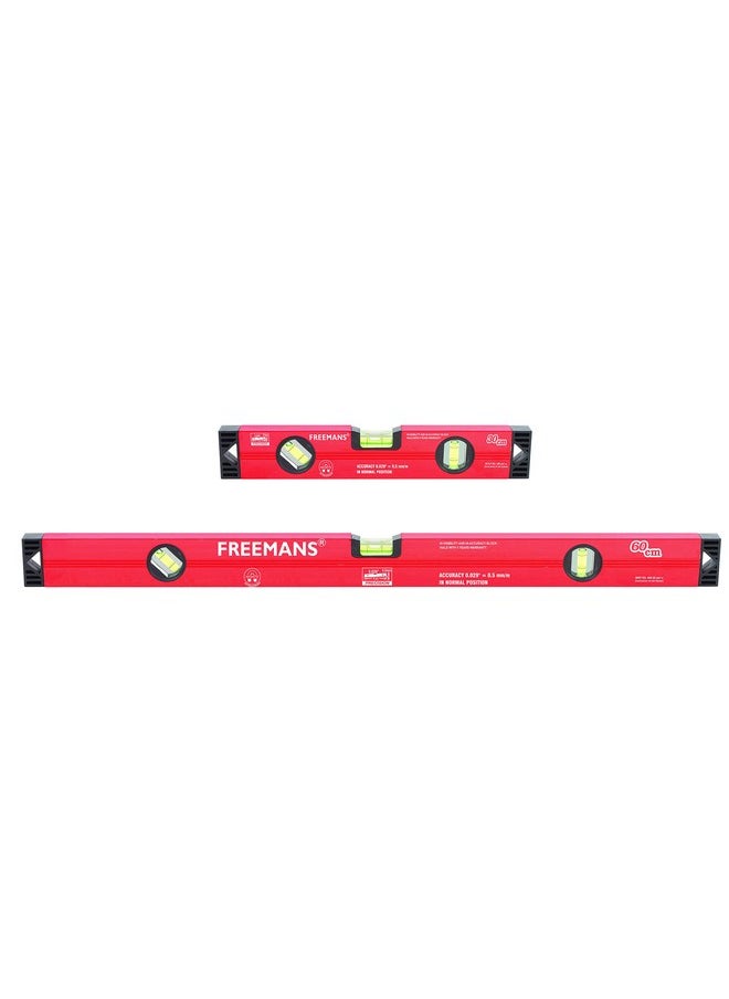 FREEMANS FREEMANS Box Section Aluminium Spirit Levels with Magnet (30 and 60 cm)  - Image 1