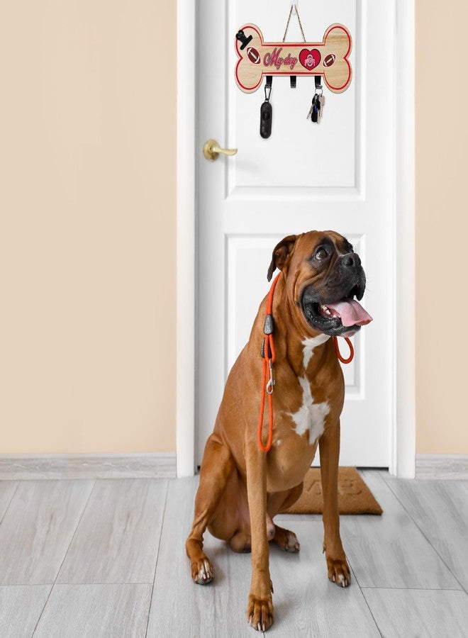 Pets First NCAA Ohio State Buckeyes Key Hanger Bone Shape Sign with Hooks, Rope and Clip. Sporty Entrance Door/Fence Sign to Hang Keys, Hang Hats, Hang Leash/Collar. College Fan Waterproof Home/Yard Decor - Image 3