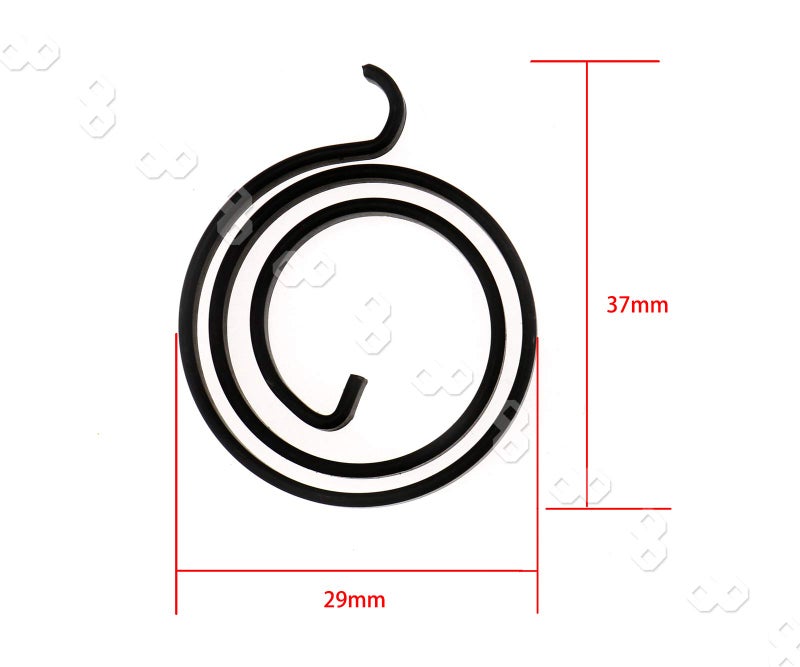 Micro Traders 6pcs Turning Lever Door Handles Spring Coil Replacement Parts 2.5 Turn Coil Manganese Steel Black - Image 2