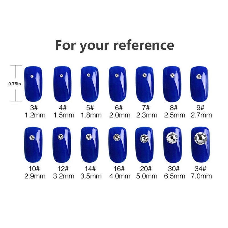 Onwon 1440 Pieces SS16 / 4mm Clear Crystal Flat Back Brilliant Round Rhinestones Glass Stones Glitter Gems Transparent Faux Diamond (Crystal AB) - Image 4