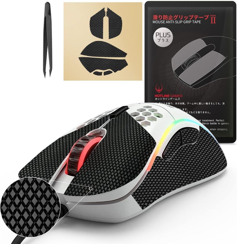 HOTLINE GAMES [Grip Upgrade] 2.0 Plus Mouse Anti Slip Grip Tape Compatible with Model D Gaming Mouse Skins,Sweat Resistant,Cut to Fit,Easy to Apply,Professional Mice Upgrade - Image 1