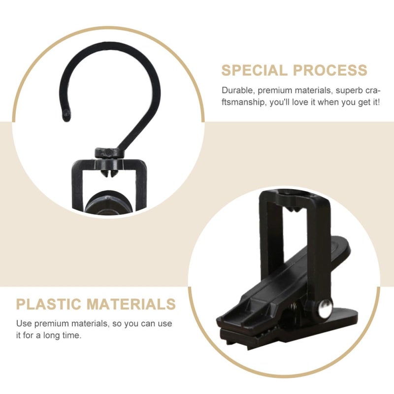 10Pcs Black Plastic Windproof Clips For Outdoor Camping Tent Guy Line And Picnic Accessories - Image 4