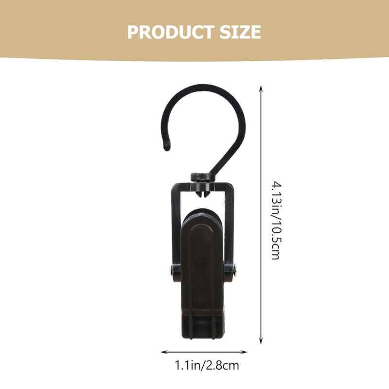 10Pcs Black Plastic Windproof Clips For Outdoor Camping Tent Guy Line And Picnic Accessories - Image 3