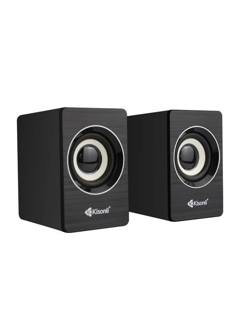 Kisonli A-707 USB Stereo Speaker – Clear Sound in Compact Design