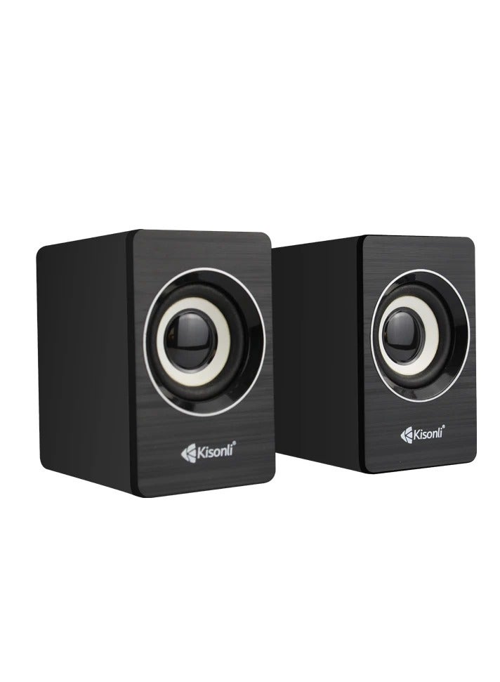 Kisonli A-707 USB Stereo Speaker – Clear Sound in Compact Design - Image 1