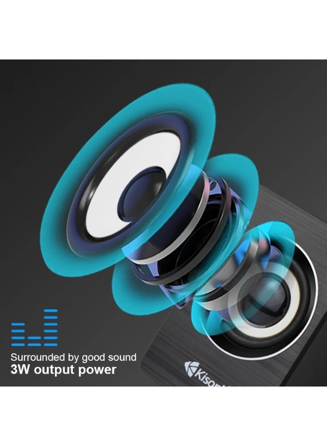 Kisonli A-707 USB Stereo Speaker – Clear Sound in Compact Design - Image 4