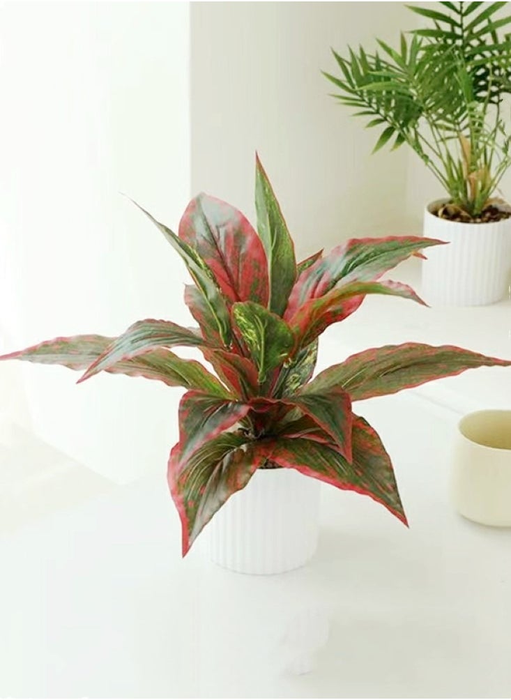 Kutis 1-Piece Artificial Plant with Pot for Home Garden Décor Multicolor 32x28 cm  - Image 1