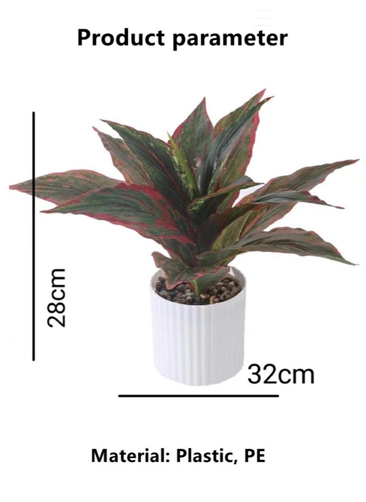 Kutis 1-Piece Artificial Plant with Pot for Home Garden Décor Multicolor 32x28 cm  - Image 4