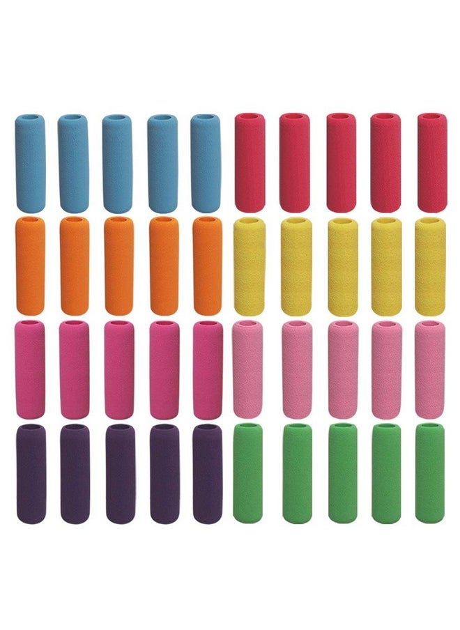 Heqishun - Soft Cushion Pencil Grips 40 Pcs Writing Drawing Aid Pen Holder For Kids, Students, Adults Random Assorted Color - Image 1