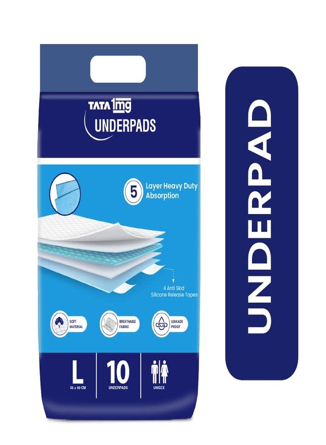 Tata 1mg Underpad with 5 Layer Heavy Absorption, Supersoft & Breathable Fabric with Cutting-Edge Design (Large,Pack of 1) - Image 2