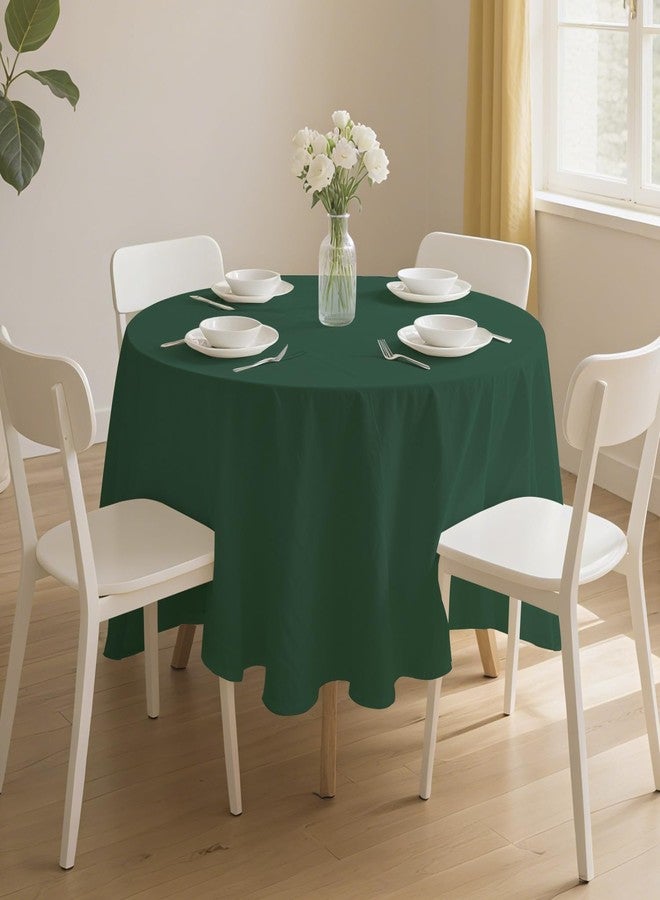 JSQBSECL 14 Pack Green Plastic Table Cloth 84in Disposable Round Plastic Table Cover for Parties (Green, 84" Round) - Image 4