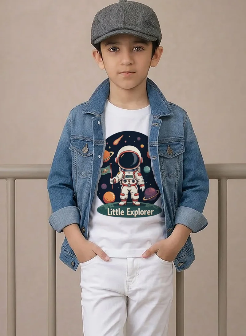 Funkaar Funkaar Little Explorer Astronaut Print T-shirt