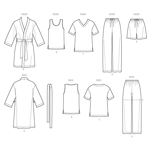 Simplicity مجموعة نمط خياطة بيجامة سهلة الخياطة للمراهقين والرجال والنساء US1563A من سيمبليسيتي، كود 1563، الأحجام XS-XL - Image 2