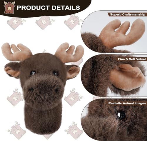 mytag Funny Golf Club Head Covers, Animal Plush Driver Headcover, Moose Golf Headcover Fits Standard 460cc Driver Head - Image 4