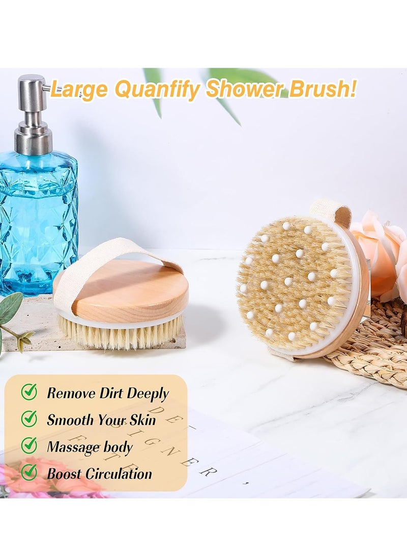 Loquat 1Pcs Dry and Bath Body Brush, Reduce Cellulite, Dry Brush for Cellulite and Lymphatic Drainage, Exfoliating Brush with Soft Massage Nodules,Shower Brush Body Scrubber - Image 4