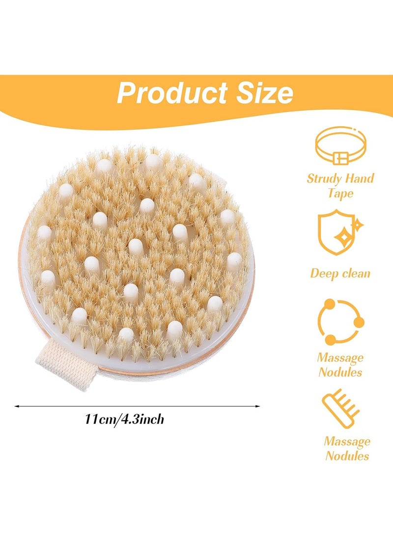 Loquat 1Pcs Dry and Bath Body Brush, Reduce Cellulite, Dry Brush for Cellulite and Lymphatic Drainage, Exfoliating Brush with Soft Massage Nodules,Shower Brush Body Scrubber - Image 2